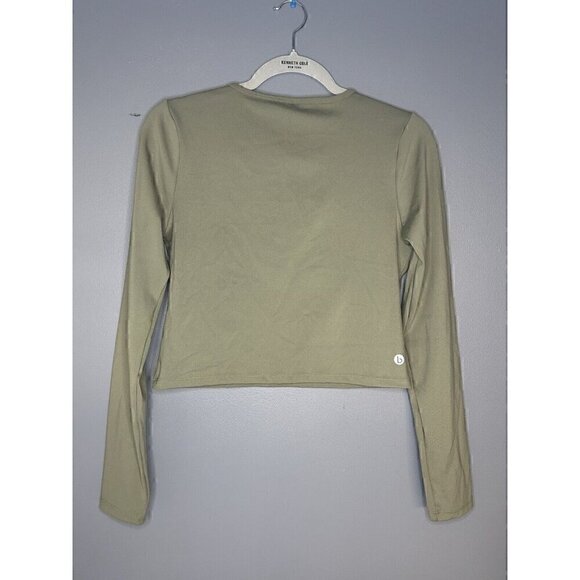 Cotton On Body Women's Essential Fitted Cropped Top Sage Green Size Large - Picture 7 of 8